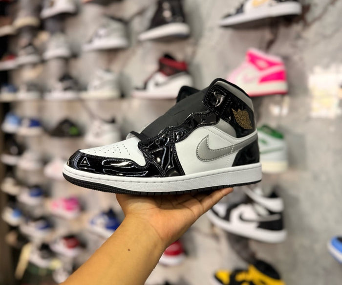 JORDAN 1 MID PATENT SILVER